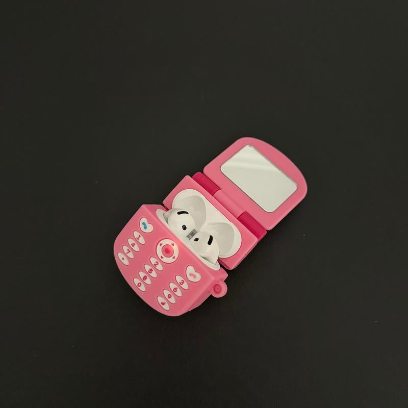 Pink Cat Airpods Case with Mirror - Lightweight Design for Cat Use Headset Headphones Cute Headphonesbluetooth Flip Audio Device