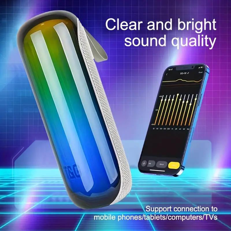 Mini Wireless Has Colorful Lights, Outdoor 3D Bass, Has TWS Function and Belongs to T&G Portable Audio.Bt5 ,Thanksgiving Gift, Christmas and New Year Gift. Set. Smartphone