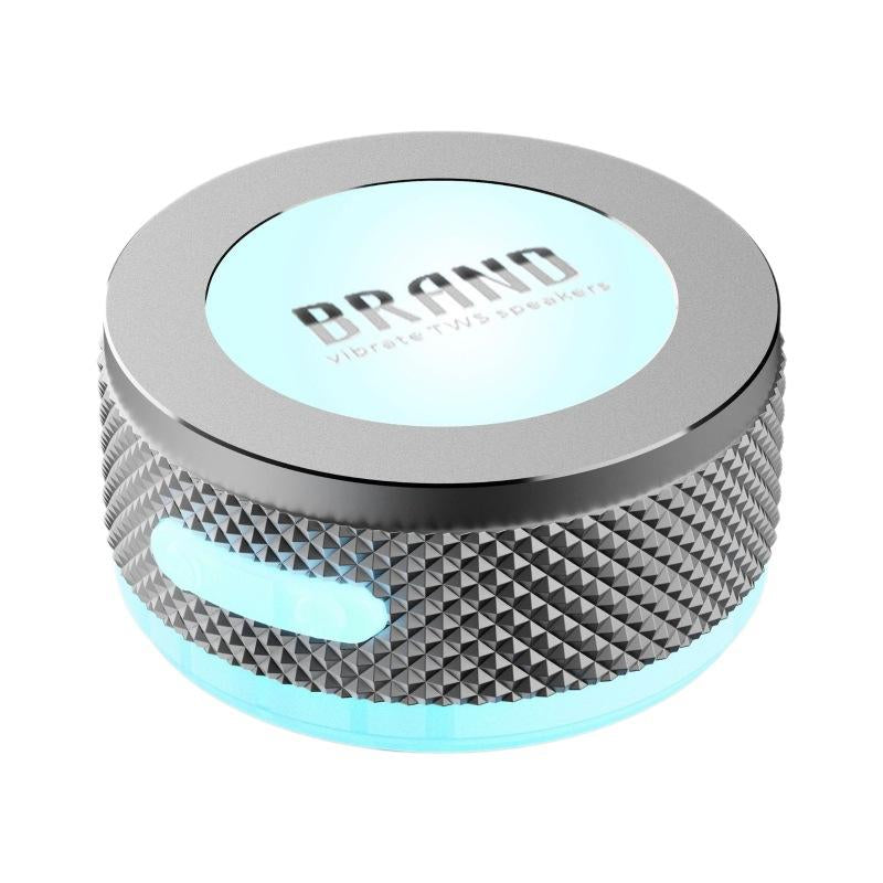 Bone Conduction Bluetooth Audio Wireless Mini Subwoofer Volume Small Speaker Portable Magnetic Metal Small Steel Cannon Smartphone