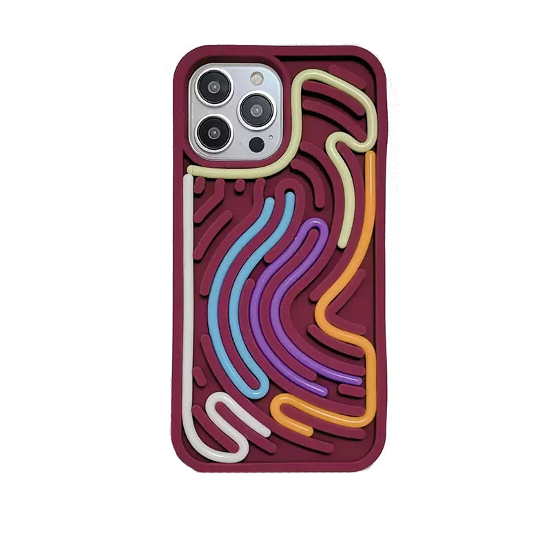 Funny Sensory Activity Board Silicone Decompression Phone Case for Iphone 16 15 14 13 12 11 Pro Max Soft Back Cover