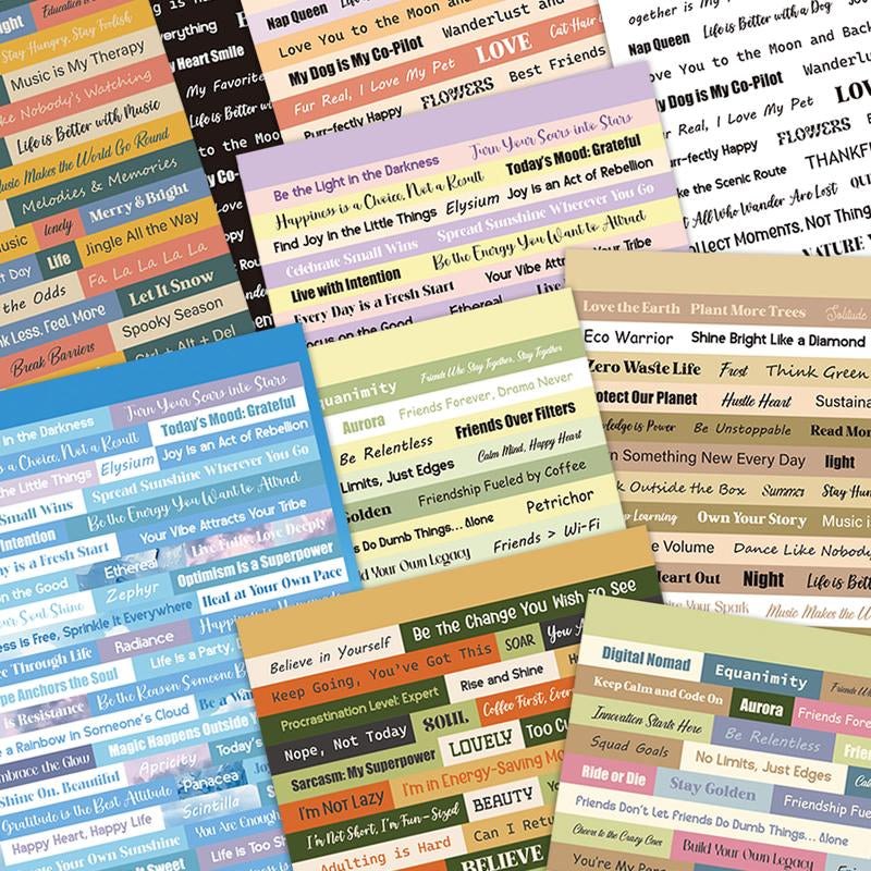 PRSTINCOL 2800-Pc Motivational Quote Sticker Pack – 48 Sheets of Inspirational Words & Phrases for Journals, Scrapbooks, Bullet Journals & DIY Crafts,Dealsforyoudays
