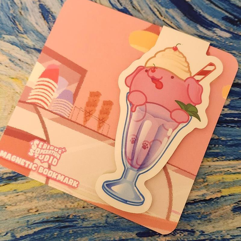 Boop Scoops Cute Puppy Icecream Magnetic Bookmarks
