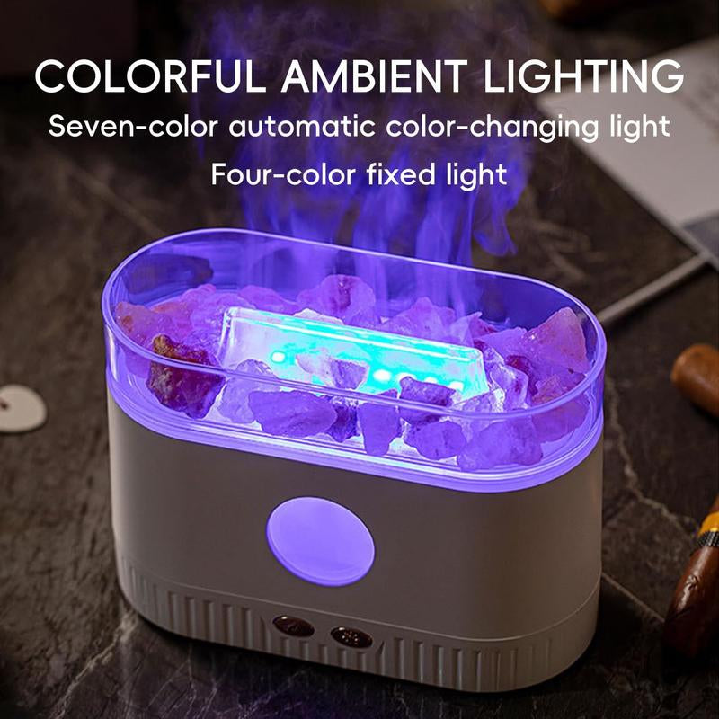 Aromatherapy Essential Oil Diffuser, 3-In-1 Himalayan Salt Lamp Diffuser with 7 Color Lights, 200Ml Ultrasonic Cool Mist Humidifier for Home Bedroom Yoga, Himalayan Pink Salt Therapy