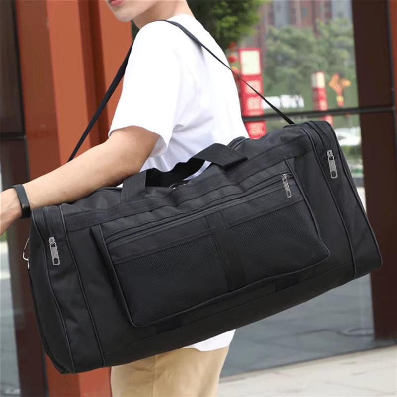Women Men Nylon Travel Duffel Bag Carry on Luggage Bag Men Tote Large Capacity Weekender Gym Sport Holdall Overnight Bag Pouches